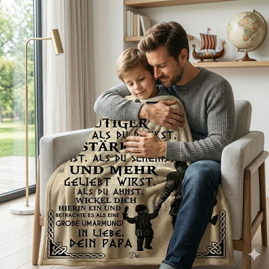 Brief an meinen Sohn: Warum eine Botschafts-Decke von Papa das Geschenk fürs Leben ist
