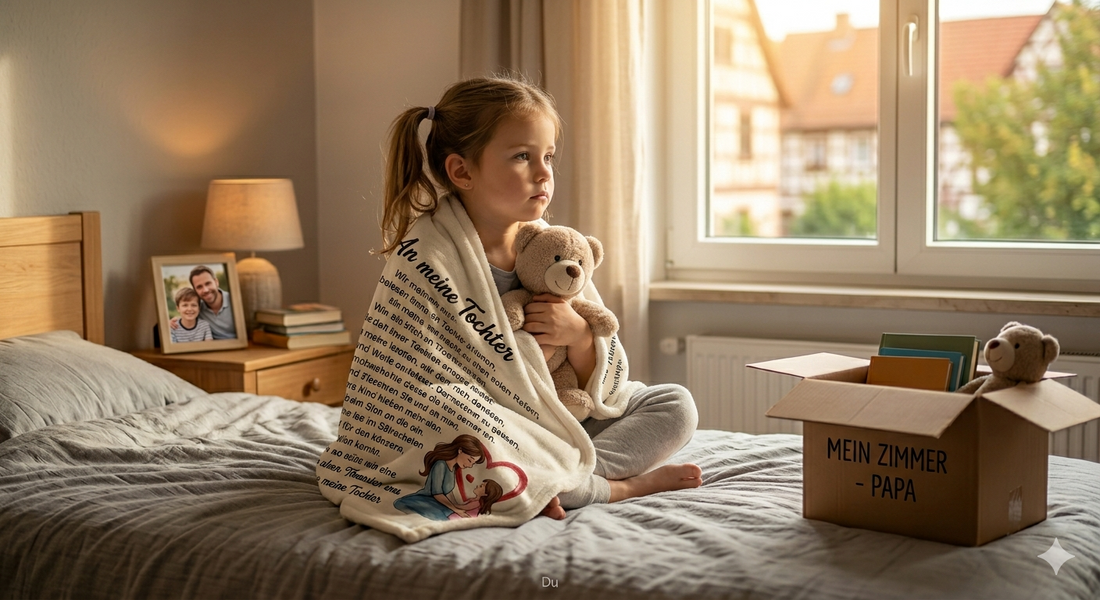 Ein Anker in stürmischen Zeiten: Warum eine Botschafts-Decke das wichtigste Geschenk für Ihr Kind nach einer Trennung ist